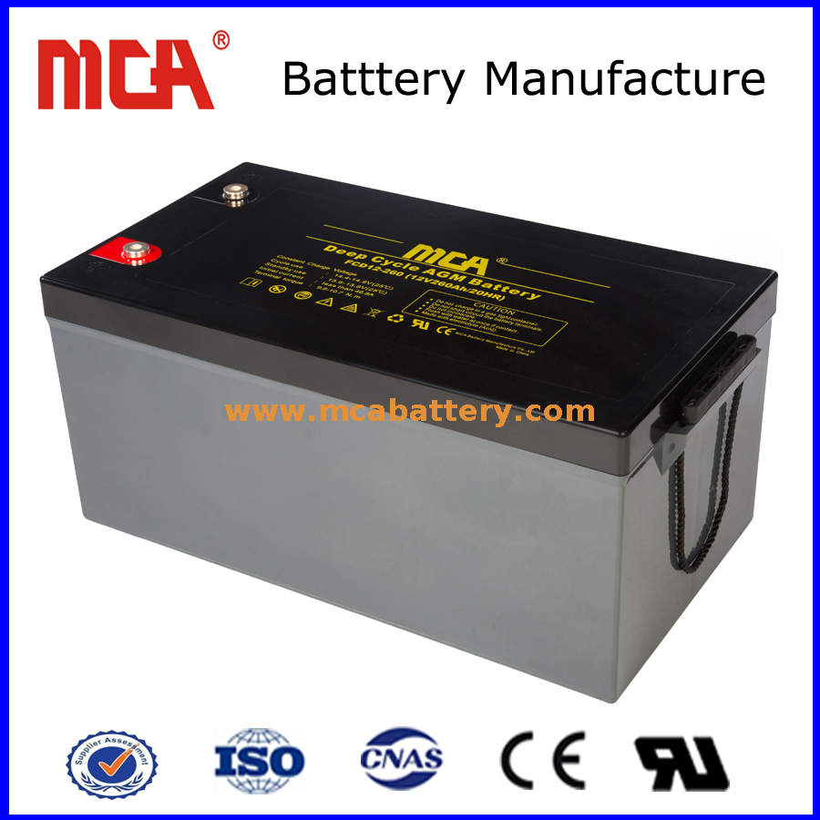 Batterie marine à cycle profond de cycle profond 12V 260AH